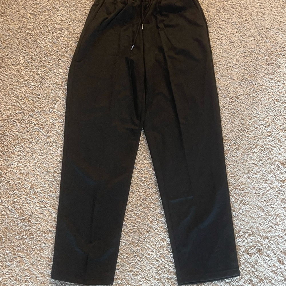 Men's Black Drawstring Casual Pants